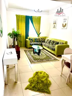 Sharjah, Al Taawun, one bedroom and living room, second occupant, furnished with super deluxe hotel-