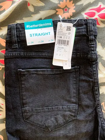 Brand New never used Jeans for men black Waist 34. Straight. Collect from Discovery Gardens.
