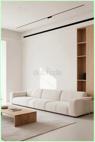 Cream 3-Seater Modern Sofa