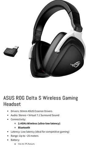 Asus rog delta s wireless gaming headset