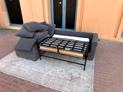 Ikea Gronlid L Shape Sofa bed with storage dark grey Color