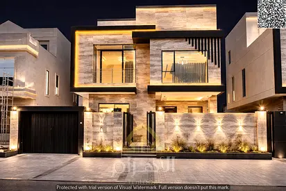 With only a 10% down payment | Own a luxury villa in Al Yasmin, Ajman | 5 master bedrooms with a pool and roof | Ready to move in.