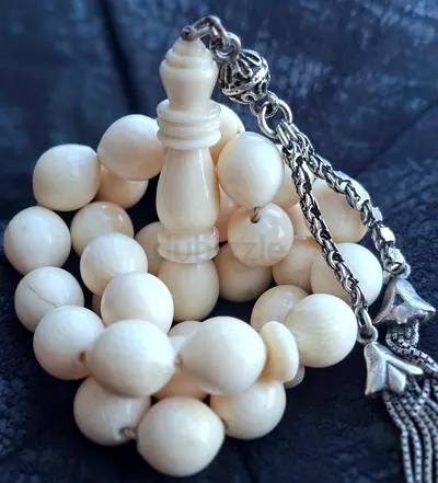 Egyptian handcrafted Prayer Beads with sterling silver Decorative Tassel