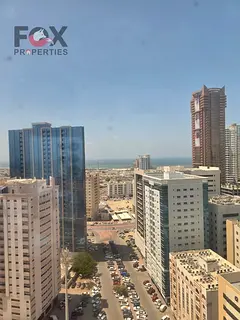 Two bedrooms and a living room for annual rent in Al-Nuaimiya 3 area, parking,balcony with open view