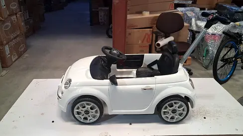 Fiat Kids Ride-On Car with Push Handle
