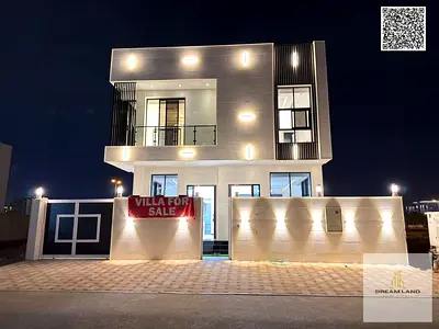 With only a 10% down payment | Own a luxury villa in Al Yasmin, Ajman | 5 master bedrooms with a pool and roof | Ready to move in.