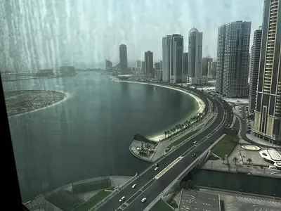 For Rent: 3BHK Apartment | Free AC | Sea View | Parking | Gym & Pool | Maid’s Room | Direct Dubai Exit | Balcony