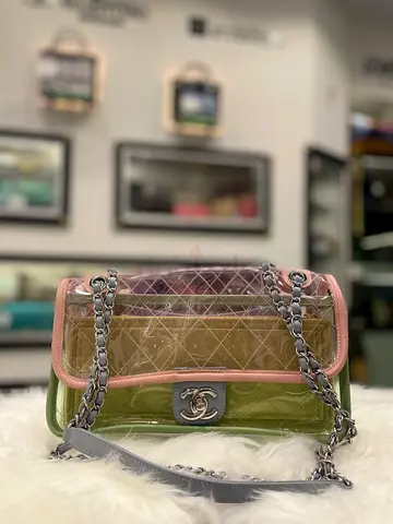 Chanel Multicolor Quilted PVC and Leather Mini Coco Splash Flap Bag (Authentic/PreOwned)