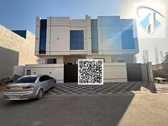 Townhouse villa for sale in Al Yasmin - Modern design, ground floor, first floor and roof with super