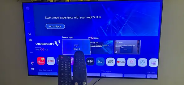My Videocon Smart LED TV (webOS) — Working, includes 2 remotes
