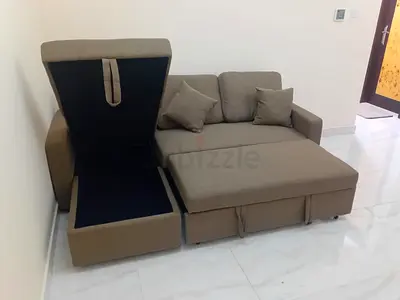 L shape Compact and Versatile Sofa Bed with Storage