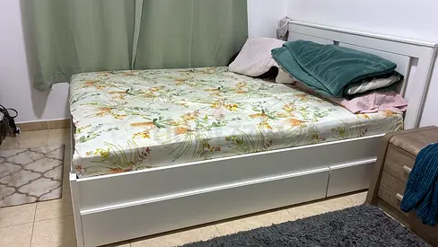 Comfortable Double Bed with Storage and Mattress