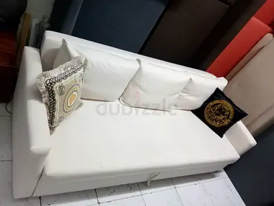 My white 3-seater sofa bed with storage- clean  good condition