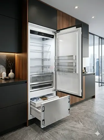 SMEG latest model french freezer fridge built-in fully-integrated 90cm By htc