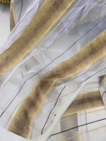 Elegant Sheer Curtains with Striped Design