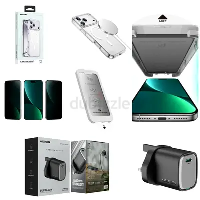 iPhone 17 pro max accessories bunde greenlion chargers + tempet glass with tool+magesafe backcover