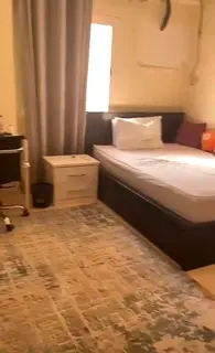 Spacious and fully furnished master bedroom available in a clean and quiet apartment for Lady.