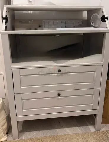 IKEA SUNDVIK changing table with 2 drawers - grey