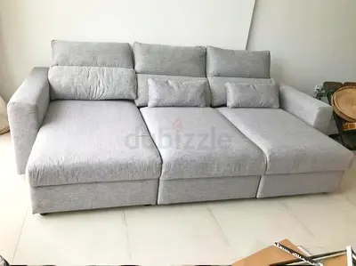 IKEA Esklstuna L Shape Sofa Bed Gray Good condition