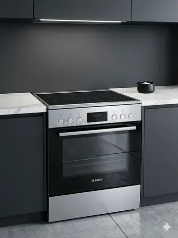 Bosch latest model НКО38А5ОМ electric ceramic 4 hobs stove oven fan 60cm by htc