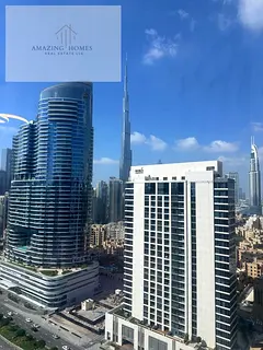 Class A furnished office for rent on edge of business bay overlooking downtown &amp; Burj Khalifa