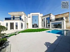 Luxury villa in Ajman, Al Yasmin area. Includes water, electricity, and central air conditioning. Fr