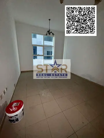 1 bedroom and a living room, 2 bathrooms, balcony, City Tower Towers, for annual rent in Ajman Al Nuaimiya 3