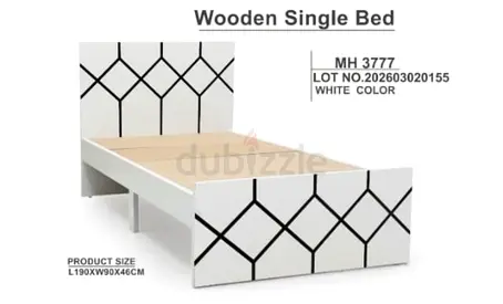 Stylish Wooden Single Bed for Sale