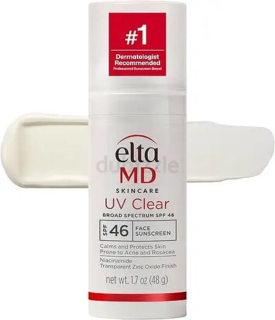 EltaMD UV Clear Facial Sunscreen SPF 46 - For Skin Types Prone To Acne, Rosacea  Hyperpigmentation