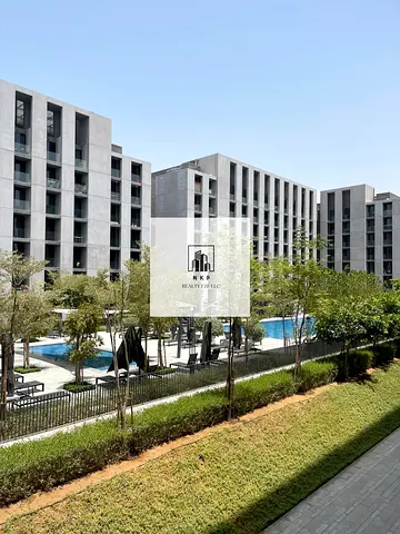 Spacious luxurious lush fully furnished studio apartment with balcony pool view