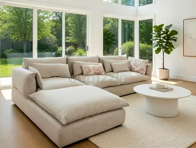 Marina home L Shape Original Sofa Beige Excellent Condition