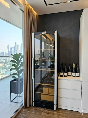 Vestfrost latest model 191 bottle wine fridge dual temperature wooden shelf By htc