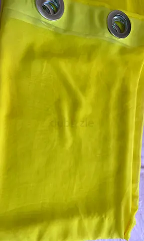 Yellow Sheer Curtains - 230 h * 70 cm w * 2 pc set