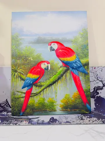 Beautiful Parrots Painting