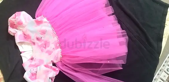 Pink Floral Tulle Dress -  baby Girls Party Dress
