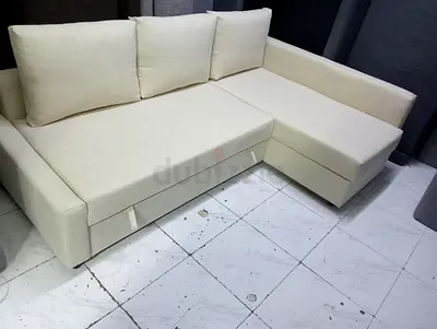 My beige L-shaped sectional sofa with chaise (good condition)