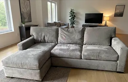 CrateBarrel axis feather filled L Shape Sofa