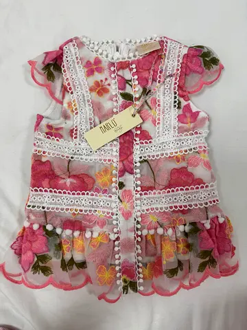 Brand new: Marlo Kids Baby girl floral lace dress (with tag)