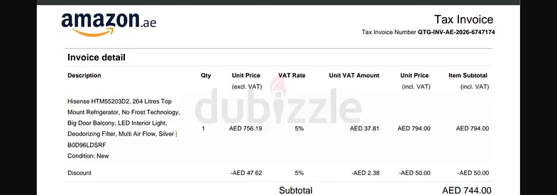 Hisense 2-Door Top Mount Refrigerator