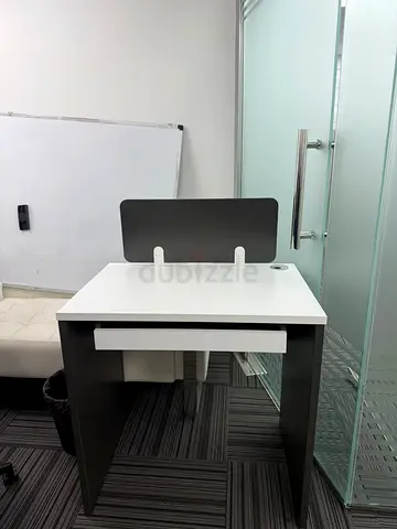 Modern Study Table in Black and White