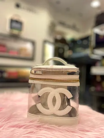 Chanel CC White PVC Vanity Case (Authentic/PreOwned)