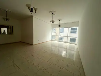 Free AC – 3 bedrooms and living room – open view – 1 month free – built-in wardrobes – master room – near Al Majaz Corniche – close to Dubai exit