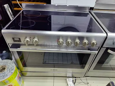 Bosch series 8 stainless steel electric ceramic hob cooker with oven - working condition