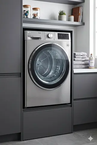 LG latest model heatpump dryer 9 kg thinkq touch screen with inside light by htc