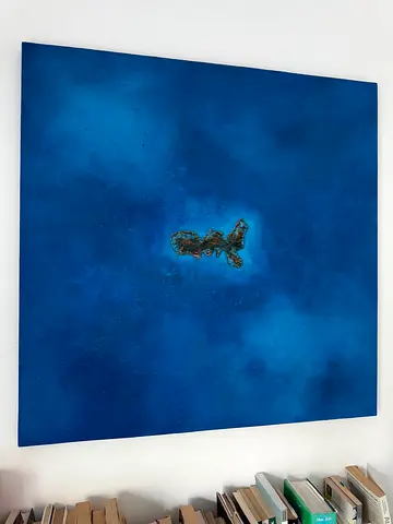 Italian Artwork – Elba Island (3D Metal Detail) – 100x100