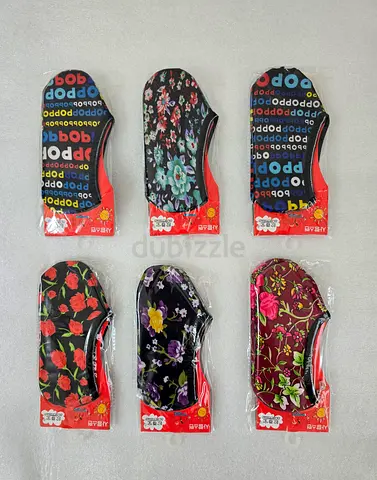 Girls socks, set of 6 Floral No‑Show Shoe Liners / Low‑Cut Insoles - New