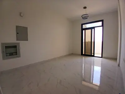 Brand new front view || unique finishing ■Luxury 1_BR with balcony 42k_on road building al jada