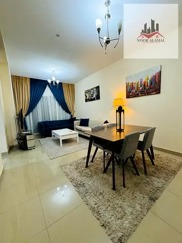 الشارقه التعاون  خلف دي تو دي  غرفه وصاله ومطبخ وحمام وبلكونه