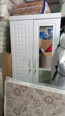 Stylish White Cabinet with Mirror