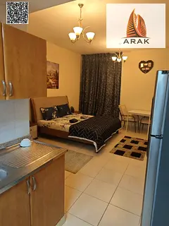 🏢 Furnished Studio for Rent – Orient Tower, Al Bustan Area